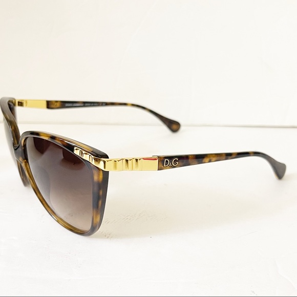 Dolce & Gabbana DD8096 Brown and Gold Gradient Cat Eye 58mm Sunglasses - Picture 2 of 8